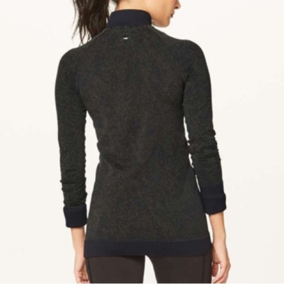 Lululemon Rest Less 1/2 Zip Long Sleeve Top in Black Armory - Picture 10 of 10
